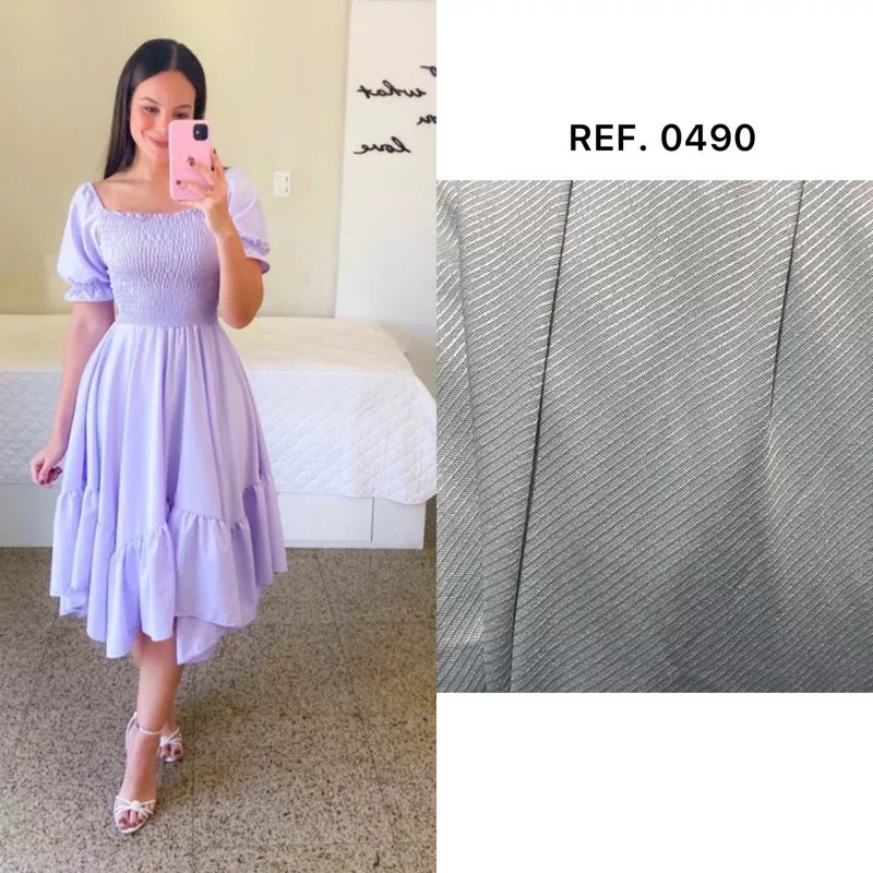 Vestido Longo Lastex  Tons