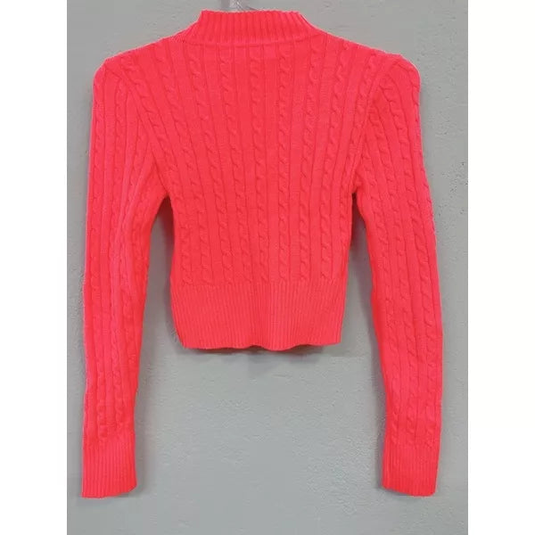Blusa de Inverno Tricô Cropped Manga Longa