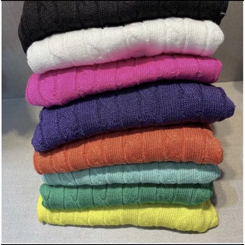 Blusa de Inverno Tricô Cropped Manga Longa