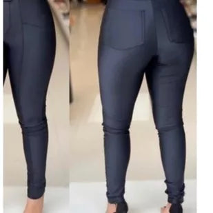 Calça Couro Cirre Ziper Inverno