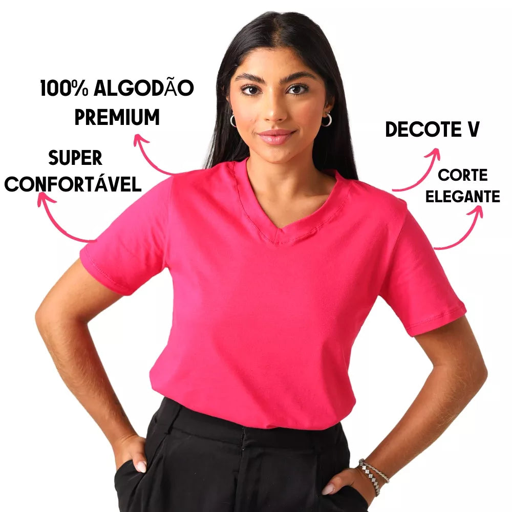 Blusa T Shirt Básica de Algodão Premium