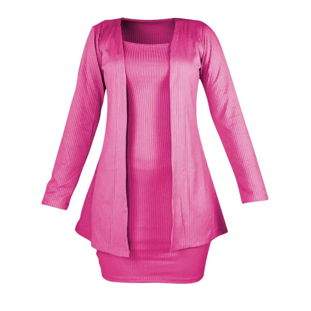 Conjunto Feminino Vestido e Casaco Coleção de Inverno