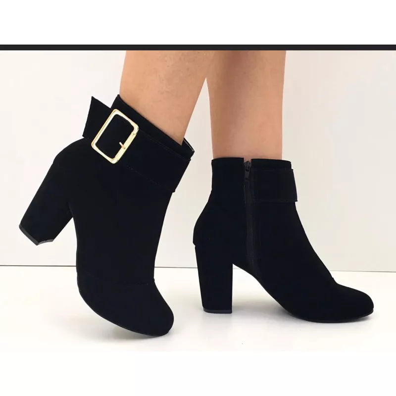 Bota Curta Suede Inverno