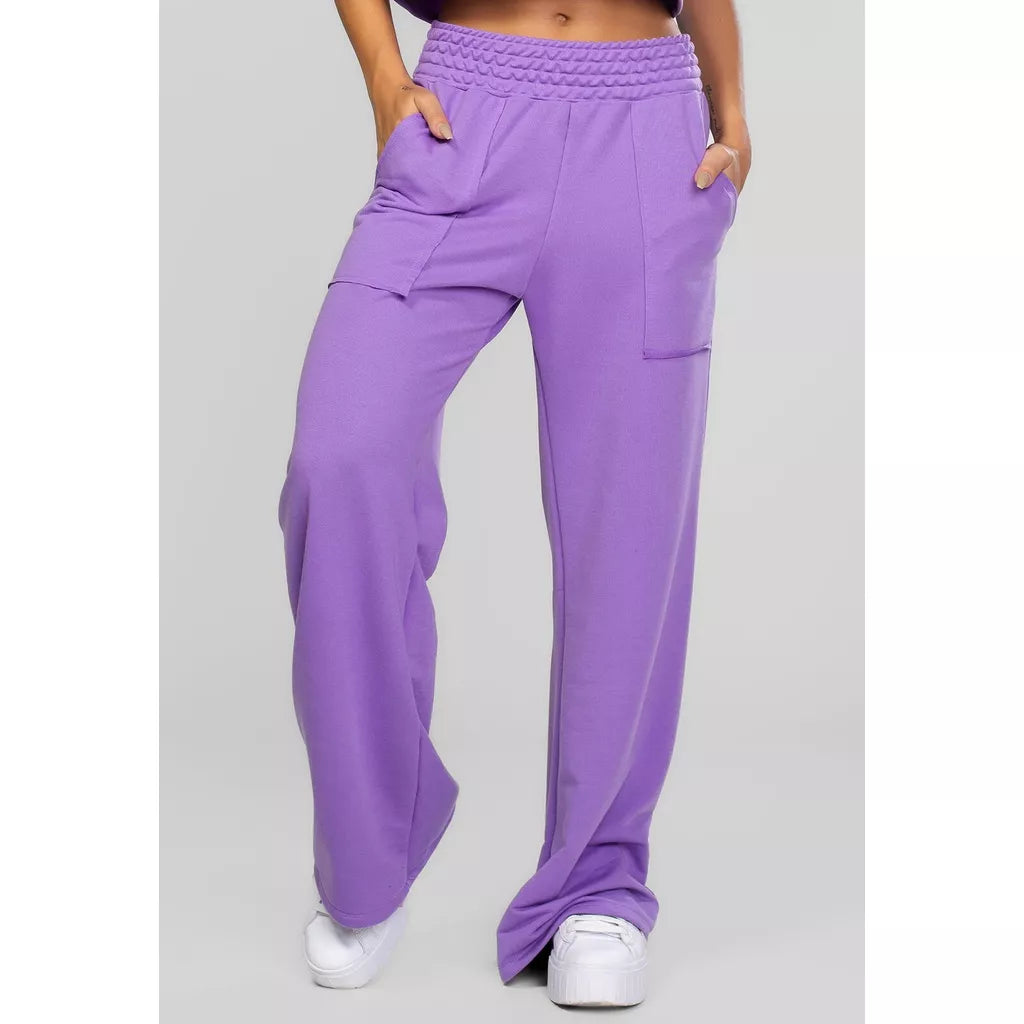 Calça Moletom Pantalona Leg Inverno