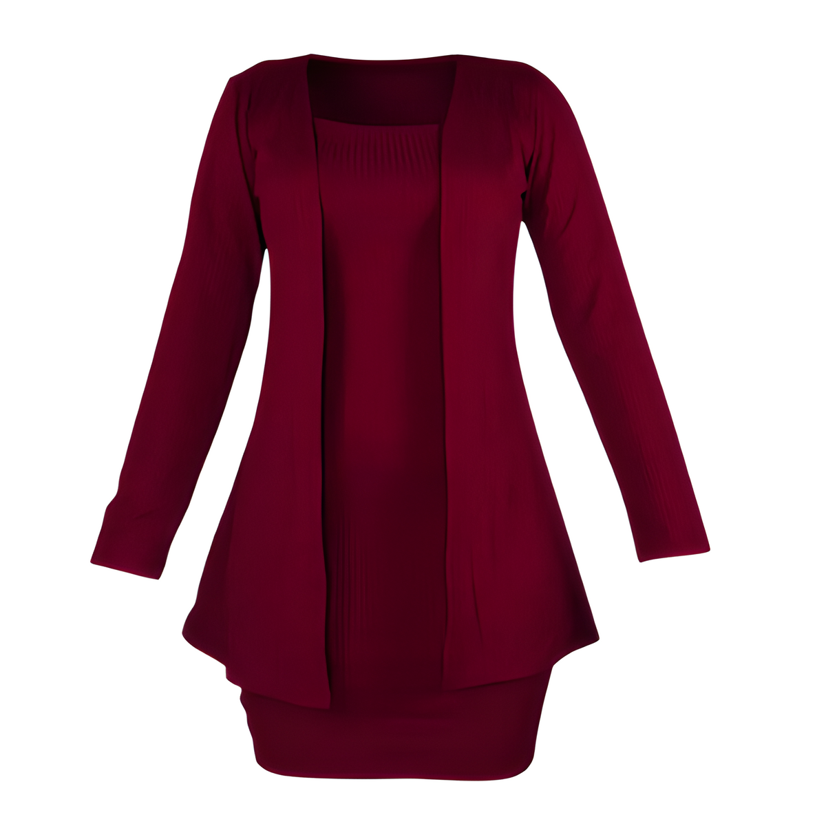 Conjunto Feminino Vestido e Casaco Coleção de Inverno