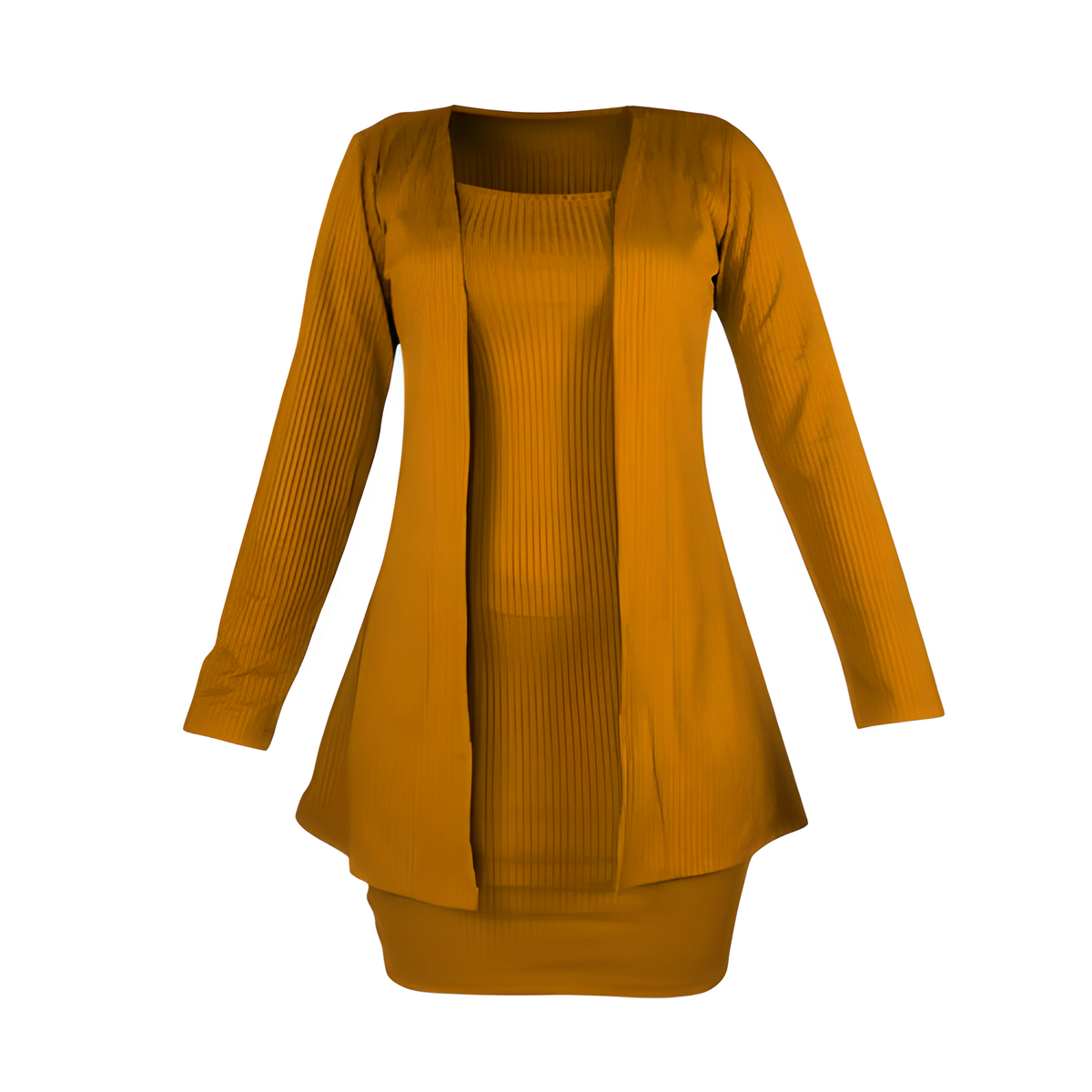 Conjunto Feminino Vestido e Casaco Coleção de Inverno