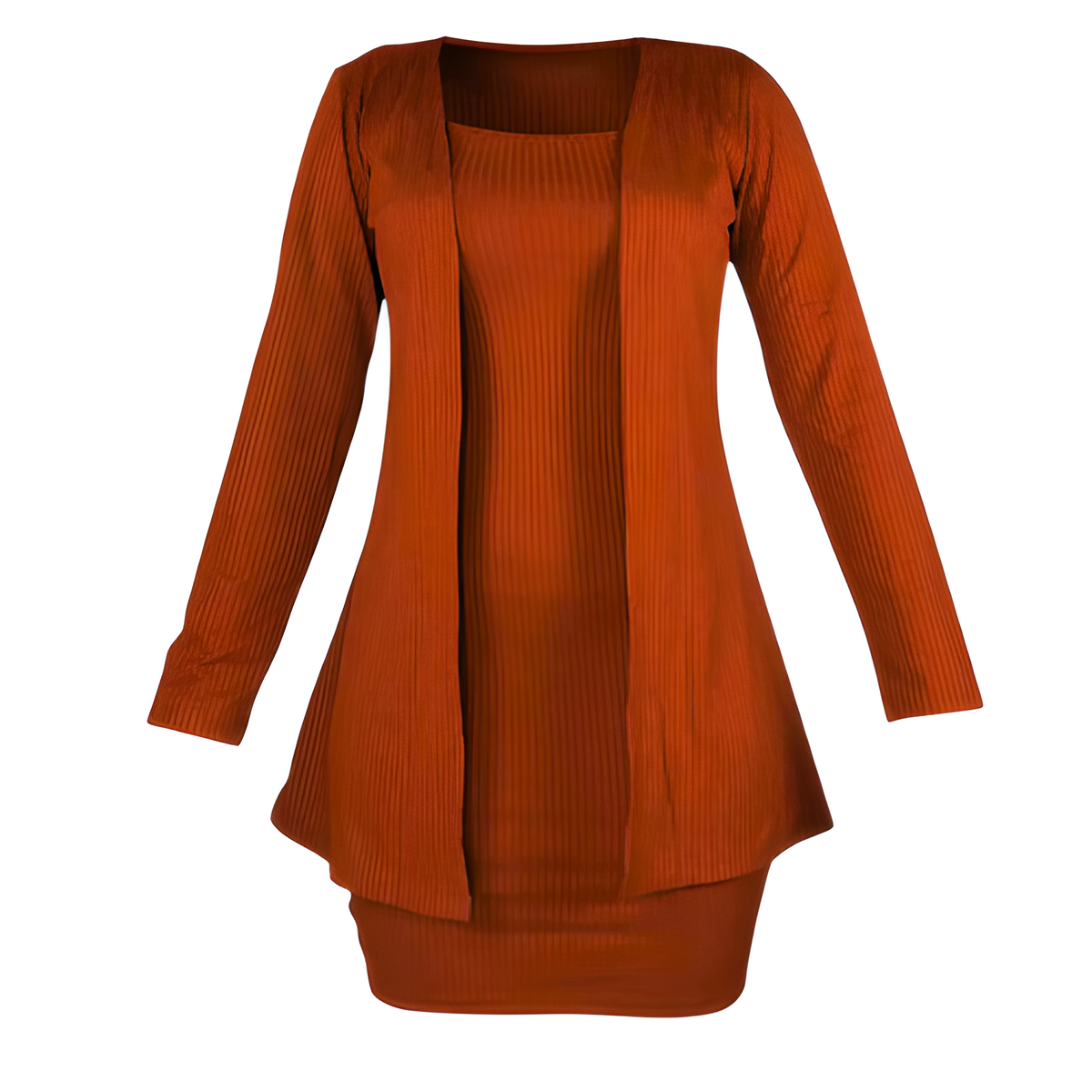 Conjunto Feminino Vestido e Casaco Coleção de Inverno